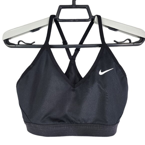 Womens Nike Dri-Fit Black Sports Bra Size M - Picture 1 of 9